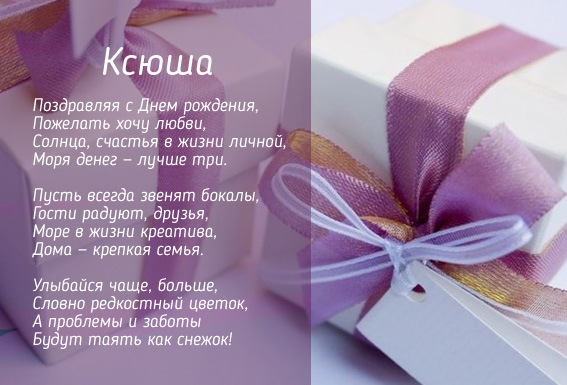 Поздравления с днем рождения Ксение, Ксюше