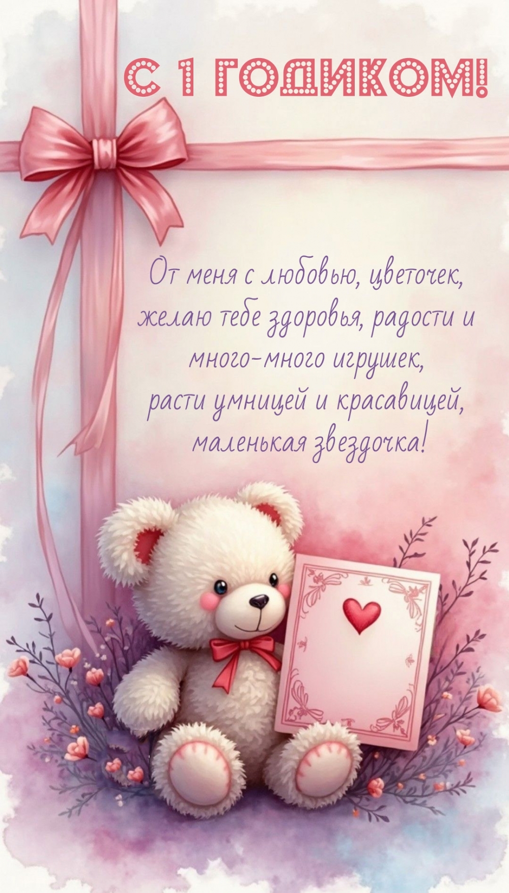 Открыть в полном размере С 1 годиком, маленькая звездочка!