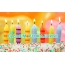 Торт со свечками на день рождения!